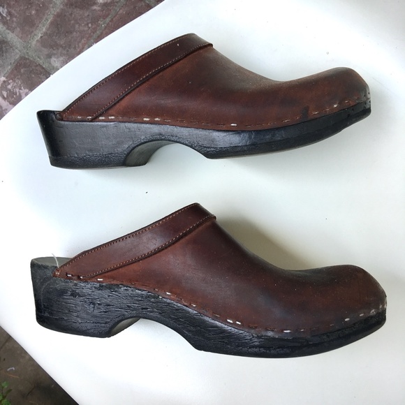 Sven Clogs Brown Nubuck Leather Size 40 - Picture 5 of 11